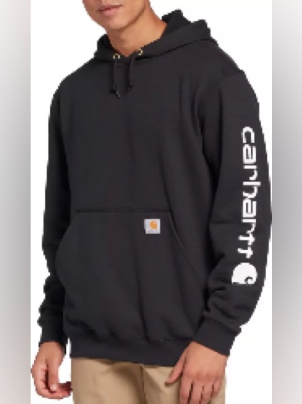 Carhartt Men’s Loose Fit Graphic Sleeve Hoodie Black XL Tall